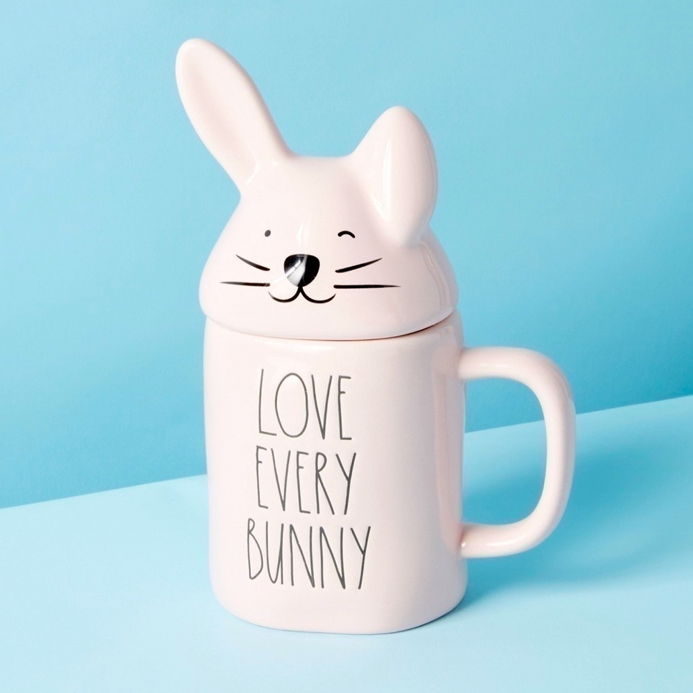 Rae Dunn • Pink Love Every Bunny Mug Set